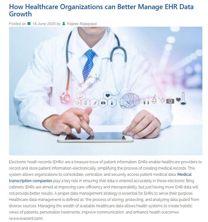 EHR Data Growth