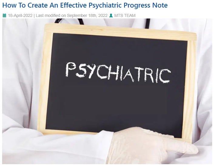 Effective Psychiatric Progress Note