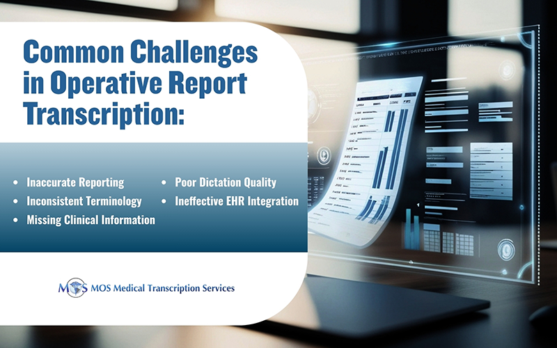 Common Challenges in Operative Report Transcription Operative Report Transcription